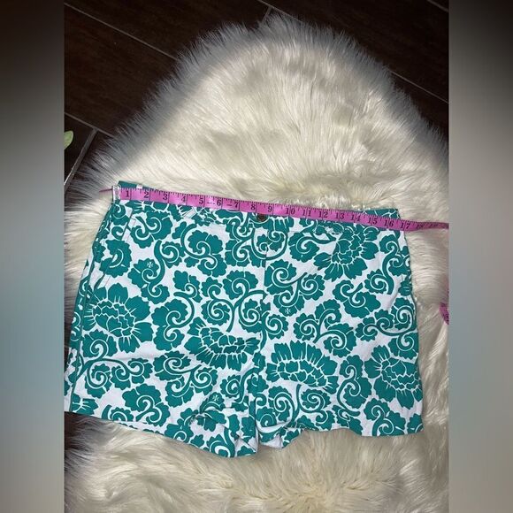 TORY BURCH Gabriel Shorts Viridian Green Captiva sz 10 - Picture 9 of 12